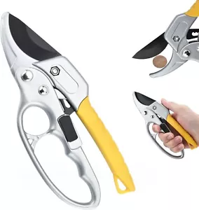 Milifox Ratchet Pruning Shears For Gardening, Bypass Pruning Scissors Secateurs - Picture 1 of 6