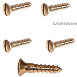 #10 Tornillos de madera de bronce de silicio de 3/4" cabeza ovalada unidad ranurada Qty 25 - Imagen 1 de 3
