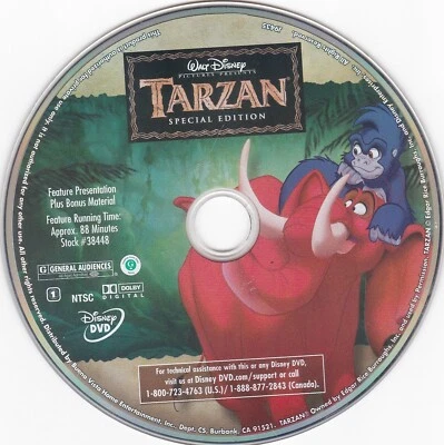Tarzan Special Edition (DVD, Disney) *DISC ONLY* - Image 1 of 2