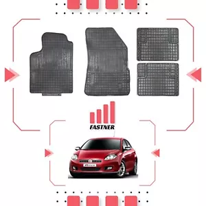 Fastner Set 4 Tappeti Tappetini Auto in Gomma su Misura per Fiat Bravo II 06-16 - Imagen 1 de 6