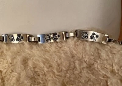 Rare New Condition Kokopelli  Silver Bracelet Medium Size 7.5” long - Image 1 of 4