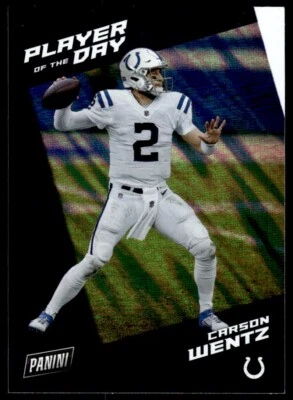 2021 Panini Player of the Day Carson Wentz Indianapolis Colts #12 - Image 1 of 2