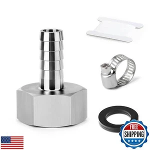 TAISHER 1PCS 304 Connettore Riparazione Tubo Giardino Acciaio Inox, 1/4" Barb x 3/ - Foto 1 di 5