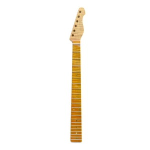 1PCS 21Fret Roasted Flame Maple Guitar Neck Start Tint Glossy Stripe Replacement - Picture 1 of 14