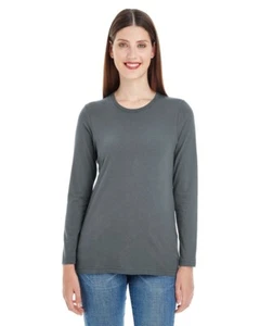 American Apparel Women's Classic Long-Sleeve T-Shirt - Asphalt Gray - Med - New - Picture 1 of 3