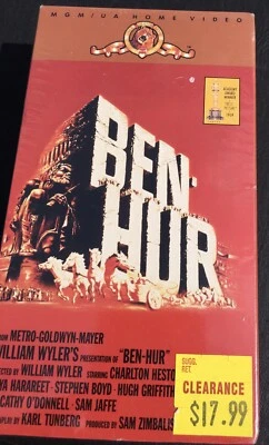 BEN HUR 1988 MGM/UA Home Video (VHS 2 TAPE SET) CHARLTON HESTON - SEALED VHS - Image 1 of 4
