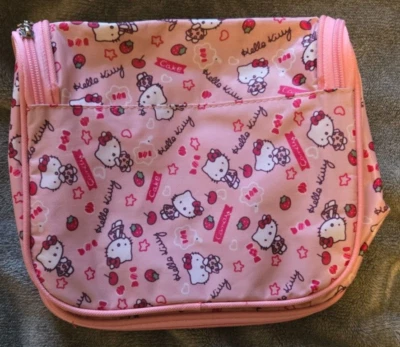 Hello Kitty - Pink - Hanging Makeup Bag - Travel - NWOT - Bright Pink - Image 1 of 2