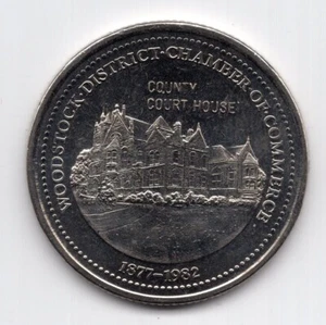 Woodstock Ontario Trade Dollar Token 1982 Canada Court House Springbank Show - Imagen 1 de 2
