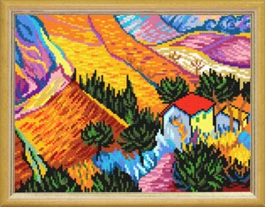 DIY bedrucktes Gobelin-Set "Pflugmannhaus", Größe 14,2 x 18,5 Zoll / 36 x 47 cm, Brvsk - Bild 1 von 3