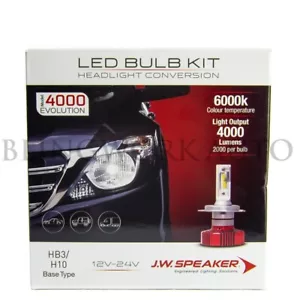 JW Speaker HB3 9005 H10 LED 6000K Model 4000 EVOLUTION Headlight Conversion Kit - Picture 1 of 12