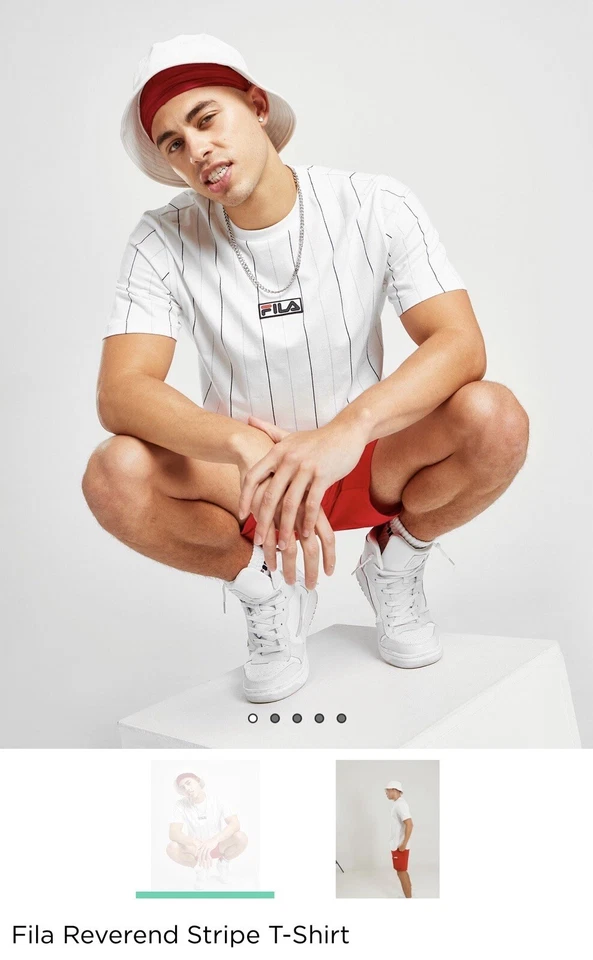 Fila Sportswear Reverend Stripe T-Shirt Men Women Shirts Gym Tops Size M - Image 1 of 4