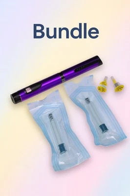 V3 Reusable Injection Peptide Pen- Purple / *Bundle* ! 2 carts & 2 31g 8mm - Image 1 of 2