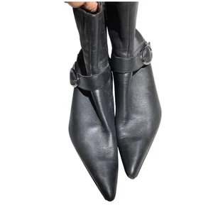 Bruno Valenti schwarze Damen-Lederstiefeletten 8,5 M — schick, elegant, klassisch - Bild 1 von 6