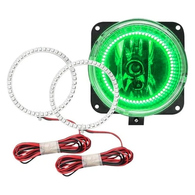 LED Fog Lights Halo Ring Lights Green For 2000-2002 Lincoln LS Foto 1 de 4