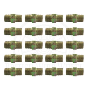 3/8" NPTF Male x 3/8" NPTF Male Hex Nipple Hydraulic Fitting, 5404-06-06, 20 pcs - Picture 1 of 5