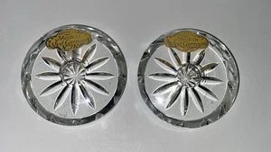 KJK West Germany Set of 2 Cut Crystal Mini Candle Holders - Picture 1 of 3