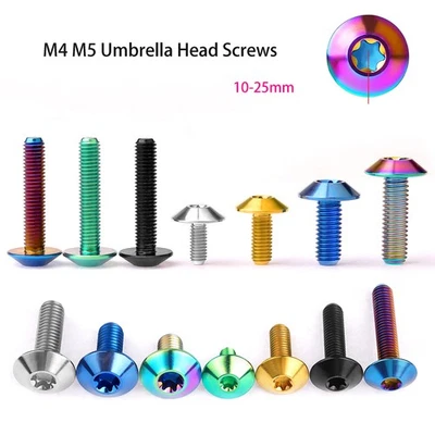 M4 M5 Umbrella Head Screws Inner Plum Blossom Motorcycle Shell Bolts 10-25mm - Image 1 of 4