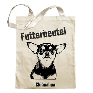 Futterbeutel - Chihuahua - Einkaufsbeutel mit Motiv Hund - Jutebeutel bedruckt - Bild 1 von 91
