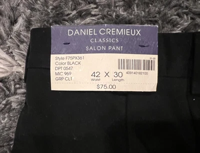 Daniel Cremmieux Classics Salon Pants Mens 42x30 New - Image 1 of 4