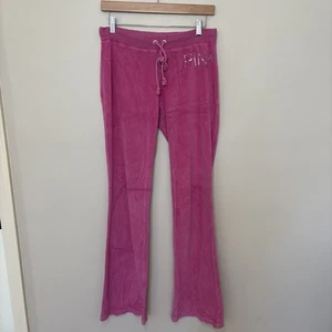 Victoria's Secret rosa Velours Schlaghose hinten Streikposten Pailletten Glitzer Small - Bild 1 von 9