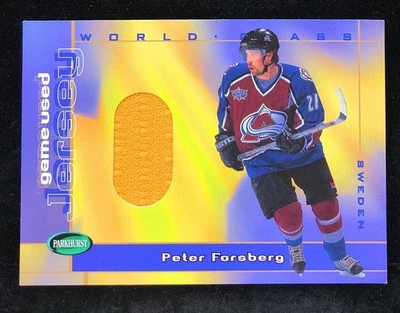 Peter Forsberg 2001-02 ITG Parkhurst World Class Game Used Jersey Patch - Image 1 of 2