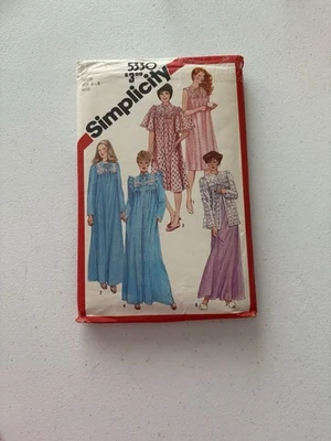 Simplicity 5330 Misses Nightgown Robe Bed Jacket Pattern 6-8 *Uncut* - Image 1 of 2