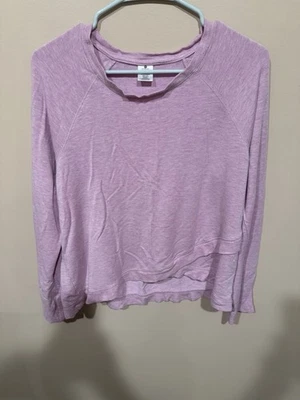 Active Life Pre-amado Jersey Suéter Top con Dobladillo Cruzado en Rosa. XL Foto 1 de 3