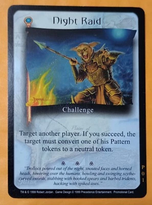 1999 Wheel of Time CCG Night Raid Callenge PROMO P01 Never Played Promotional MT - Image 1 of 4