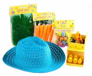 Boys Make Your Own Easter Bonnet Cowboy Hat Complete Decoration Kit - Picture 1 of 2