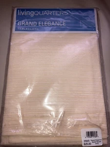 Beige Square Tablecloth Living Quarters  52 x 52 inch Grand Elegance/Free Ship - Picture 1 of 8