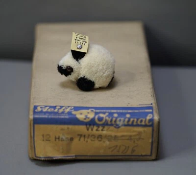 1942 WWII Steiff Toy 2504.4 Wool Miniature Easter Rabbit FF Button Tag NOS NEW - Image 1 of 4