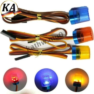 RC LED Warnleuchte Rundumleuchte Rundumlicht Lampe 5 LED Aluhalterung RC Auto - Bild 1 von 4