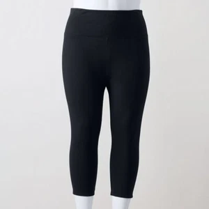 NUEVO EN PAQUETE Leggings Capri Simply Vera Wang para Mujer Plus Negros de tiro alto moldeadores 2X - Imagen 1 de 4