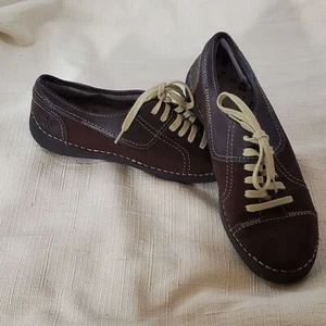 Women's Naturalizer Brown Lace Up Shoes w/Tan Accents and Laces Size 8 1/2 M - Picture 1 of 12