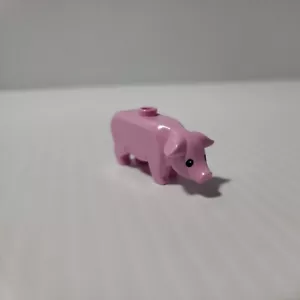 LEGO Cerdo con Ojos Negros y Alumnos Blancos ROSA (x1) Animal de Granja PIEZAS NUEVAS - Imagen 1 de 7