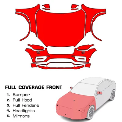 Комплект прозрачной защитной пленки 8,5 мил PreCut для бюстгальтера Volvo XC90 2023-2025 - Изображение 1 из 4