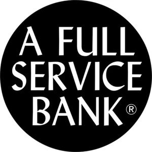 Full Service Bank Symbol 1 Color Window Wall Vinyl Decal Sticker - Picture 1 of 5