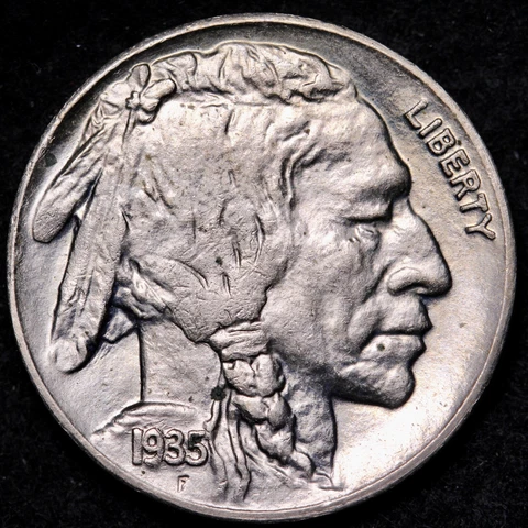 1935-D Buffalo Nickel GEM BU UNCIRCULATED MS FREE SHIPPING E737 APM Cover