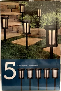 Naturally Solar LED Landscape Pathway Lights- 5 Pack Aluminum Glass 15 Lumen - Picture 1 of 5