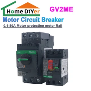 Electric GV2ME Motor Circuit Breaker 0.1-80A Motor protection motor Rail - Picture 1 of 10