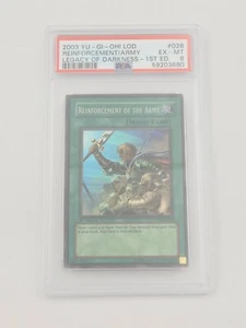 2002 Yugioh LOD-028 Reinforcement of the Army Super Rare 1st Edition PSA 6 - Picture 1 of 2