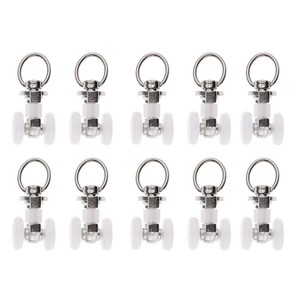 10 Pieces Aluminum Alloy Ceiling Mount Curtain Track Gliders - 26mm / 30mm to