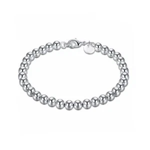 Brazalete con cierre de langosta pequeño enchapado en plata para mujer damas - Imagen 1 de 5