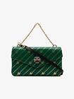 Gucci Thiara Medium Double Shoulder Bag Crystals Black Green  Small 278959