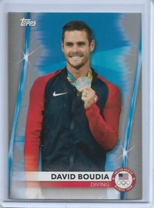 RARE 2020 TOPPS OLYMPICS DAVID BOUDIA SILVER CARD #35 ~ USA DIVING 2021 ~ QTY - Bild 1 von 2