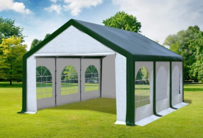 Partyzelt 4x6m Grün Weiß PVC Festzelt Pavillon wasserdicht Profi Modular Event - Bild 1 von 4