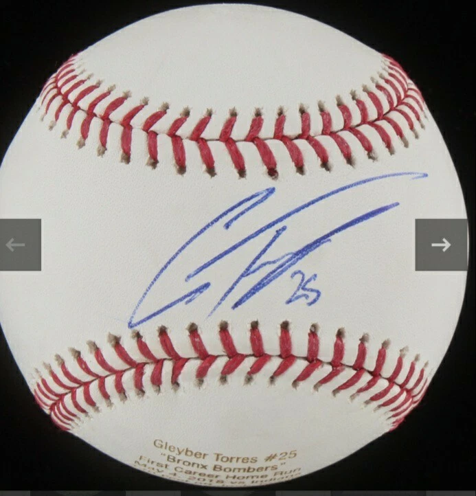 Gleyber Torres Autographed OML Baseball Limited Edition JSA certified  - Image 1 of 4