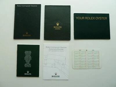 Rolex Daytona Booklet set 6 pezzi - inglese dal 8 al 2002 - - Immagine 1 di 4