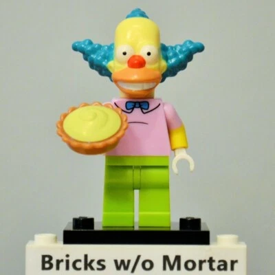 Nueva Minifigura LEGO Krusty el Payaso Genuina con Pie Simpsons 71005 Foto 1 de 4