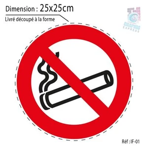 25x25 cm - RAUCHVERBOT AUFKLEBER - RAUCHVERBOT IF-01 - Bild 1 von 13
